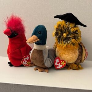 NWT Ty Set of 3 Beanie Baby Birds